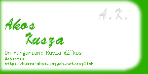 akos kusza business card